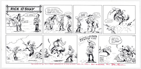 Stan Lynde Hand-Signed PMT Print 1st Appearance