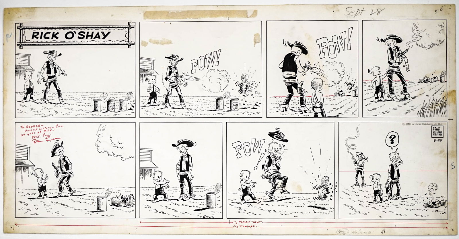 Stan Lynde Rick O'Shay 9/28/58 (1 of 3)