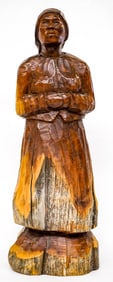 Bob Boomer Inscribed Wood Carving