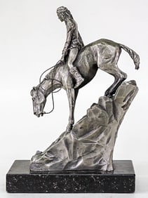Apache in Pursuit by Kraczkowski Pewter Statue