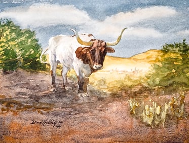 Bud Helbig (Montana] Original Watercolor on Paper