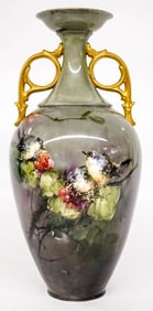 O & EG Royal Austria Twin Handled Vase [Birds]