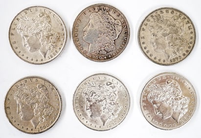 (6) U.S. Morgan Silver Dollars