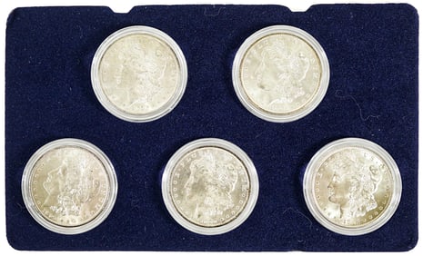 (5) U.S. Morgan Silver Dollars