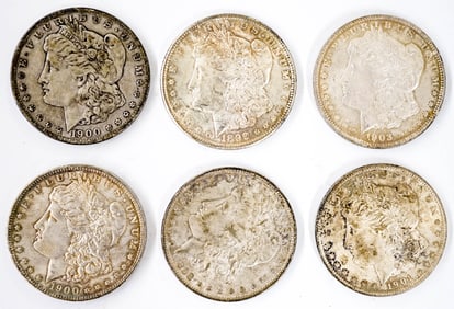 (6) U.S. Morgan Silver Dollars