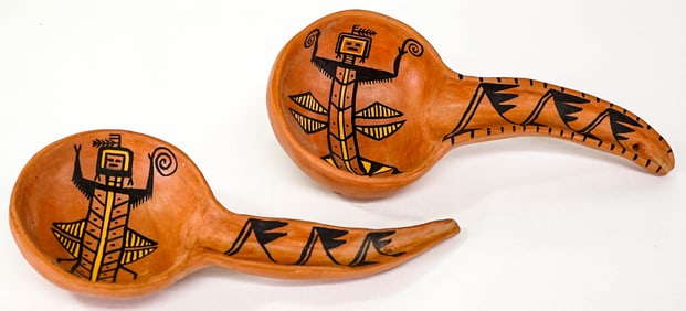 Lucy Leuppe McKelvey (2) Navajo Pottery Ladles