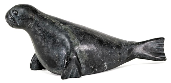 Inuit Carved Soapstone SIGNED [Seal]