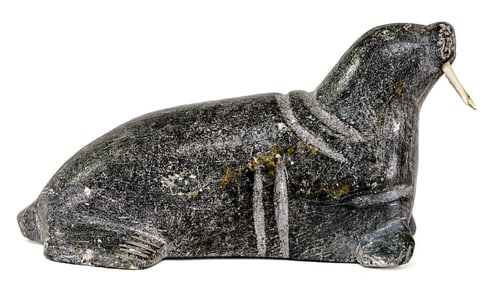 Inuit Soapstone Carving [Walrus]