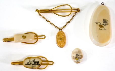 Alaskan Scrimshaw (5) Jewelry [Gold Nugget}