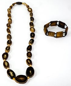 Alaskan Fossilized Necklace and Bracelet