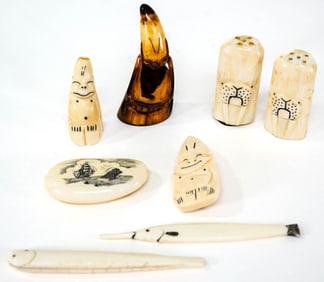 Alaskan (8) Scrimshaw Items