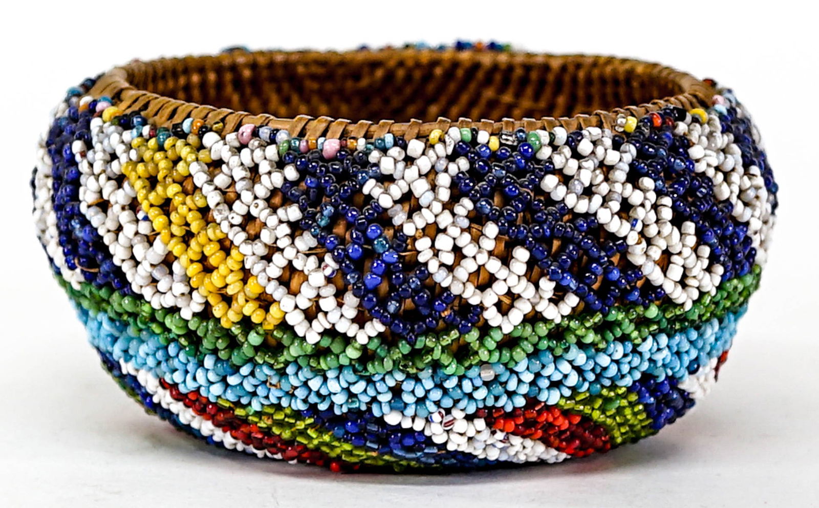 Native American Small Beaded Basket [Multi-Color] (1 of 4)