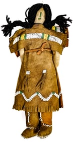 Native American Vintage Beaded 10IN Doll