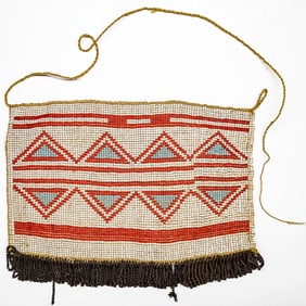 Vintage Native American Fine Beaded Panel