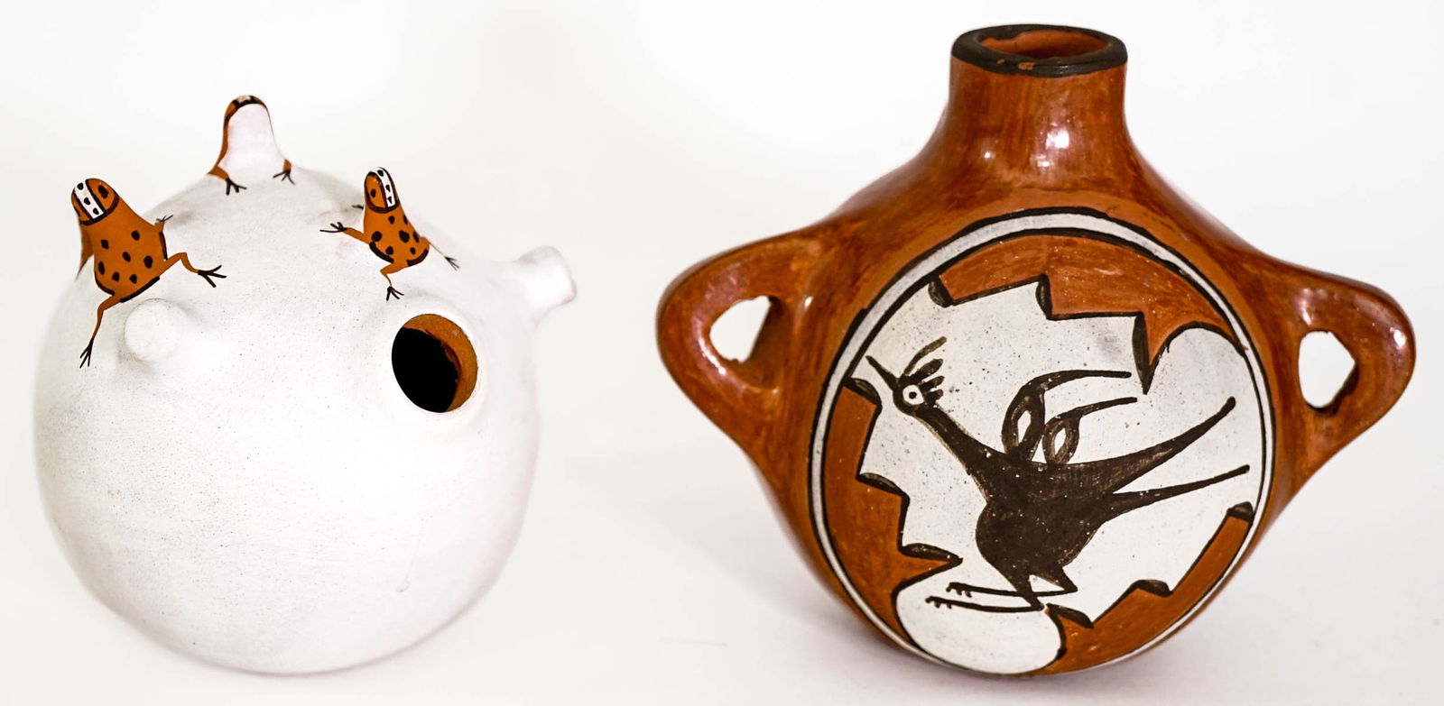 Native American (2 PCS) Pottery [Agnes Peynetsa] (1 of 6)