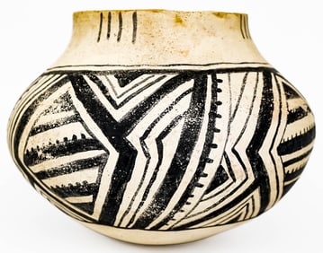 Acoma 7IN Olla Pottery 1880-1910 [Geometric]