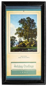 Maxfield Parrish 1961 Calendar 'Twilight' Framed