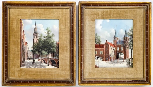 George Jan Dispo Pair of Original Oils