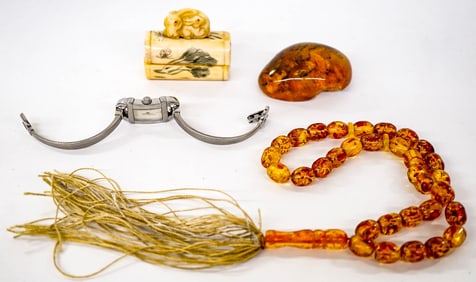 Estate Jewelry-Gucci, Amber, Bone Ring Box