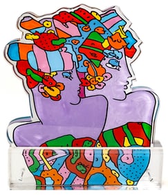 Peter Max Limited Edition Lucite Sculpture