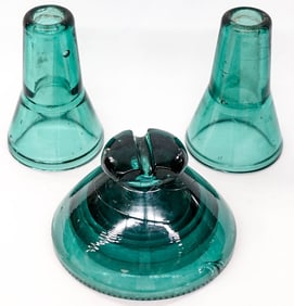 (3) Large Glass Insulators