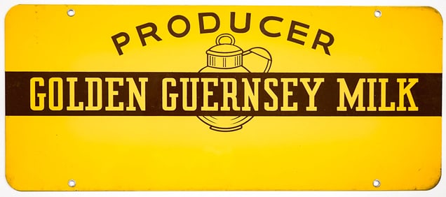 Golden Guernsey Metal Sign EX/EX+