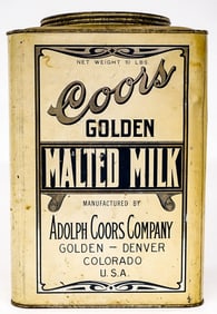 Adolph Coors Malted Milk Tin Container