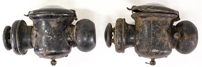 Antique (2) Ford Model T Headlamp Lanterns