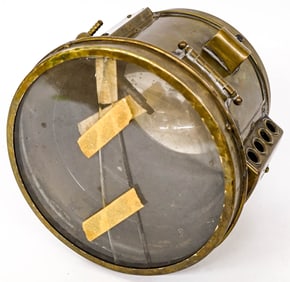 Antique Diamond Brass Automobile Headlamp No. 07