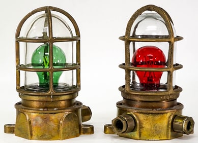 Kondu Vintage Maritime Ships (2) Brass Light