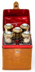 Perfume Case with 5 bottles [Enameled Tops]