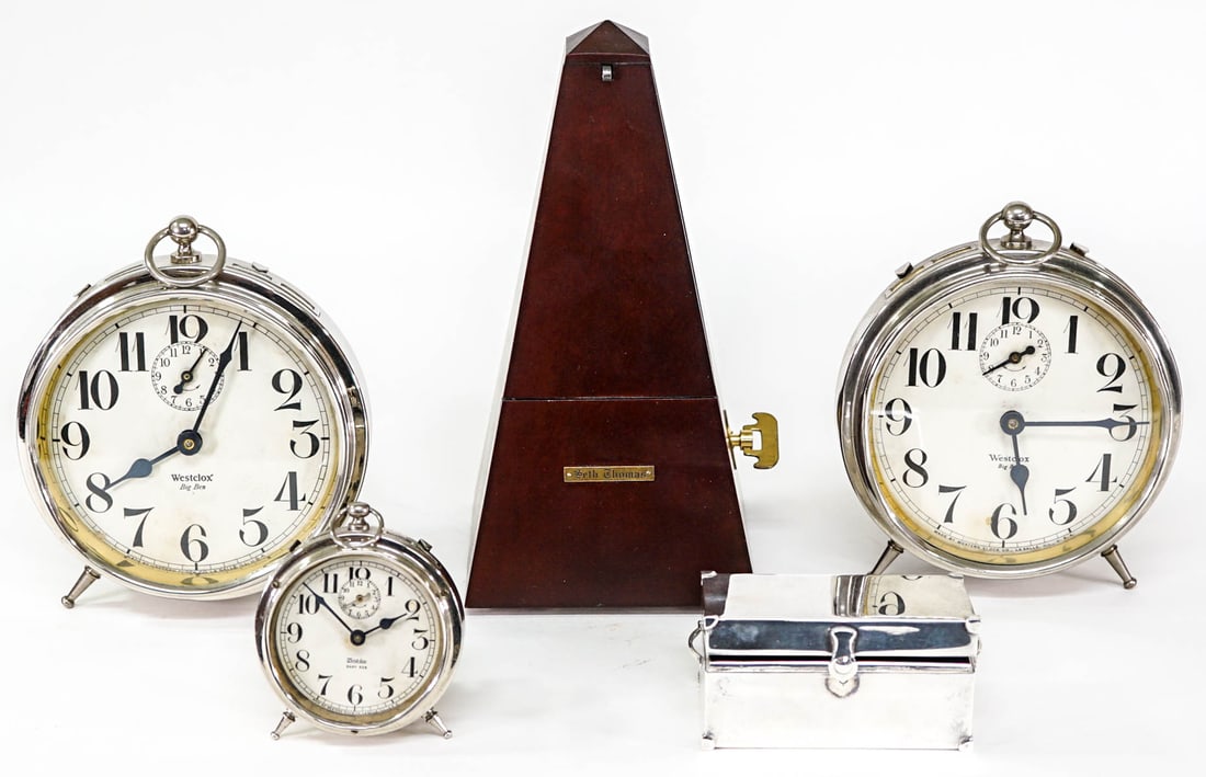 Clocks and Trinket Box [Westclox; Seth Thomas] (1 of 19)