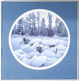 Byron Birdsall "Blue Alyeska" Print Framed