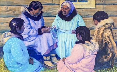 Fred Machetanz "Story of the Beads" S/N Print