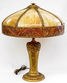 Art Deco Table Lamp [Red, Amber]