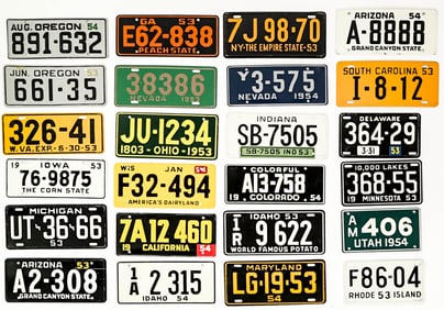 Mini-License (24) Plates [1953-1954]