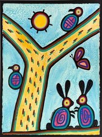 Donald Barry Peters Oil on Paper [First Nations]