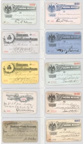 (10) Antique Mexico Railroad Passes