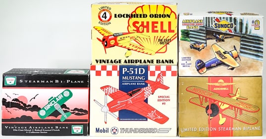 Spec Cast Model Airplane Coin Banks MIB
