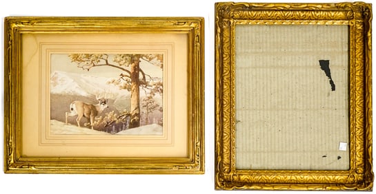 (2) Vintage Carved Gold Frames