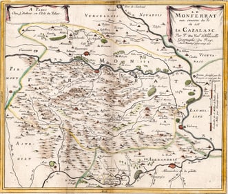 Antique Map of Monferrat, Italy [Pierre Duval]