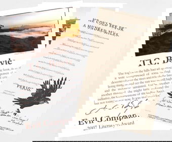 Three (3) SIGNED Author Recognition Broadsides