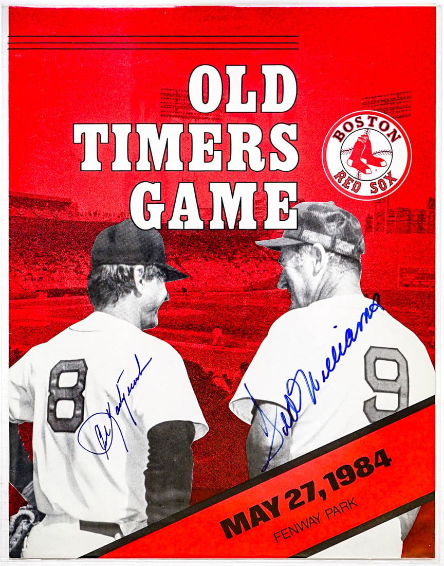 Old Timers Game SIGNED Boston Red Sox BAS LOA (1 of 2)