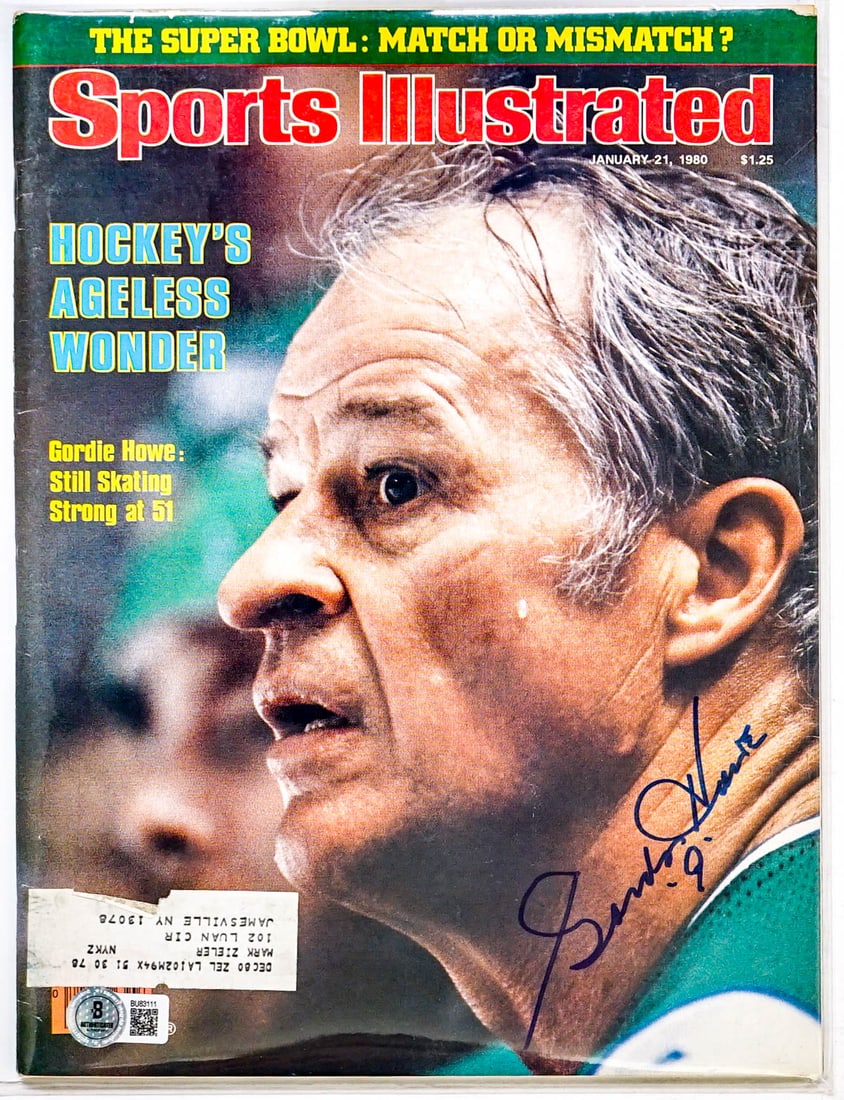 Gordie Howe (Hockey) SIGNED Magazine BAS COA (1 of 3)