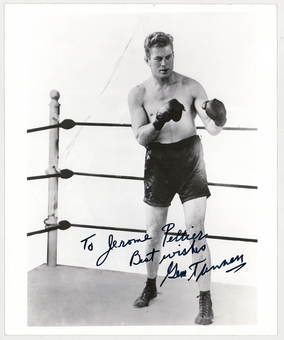 Gene Tunney SIGNED 8x10 Photo LOA Boxing (1 of 4)