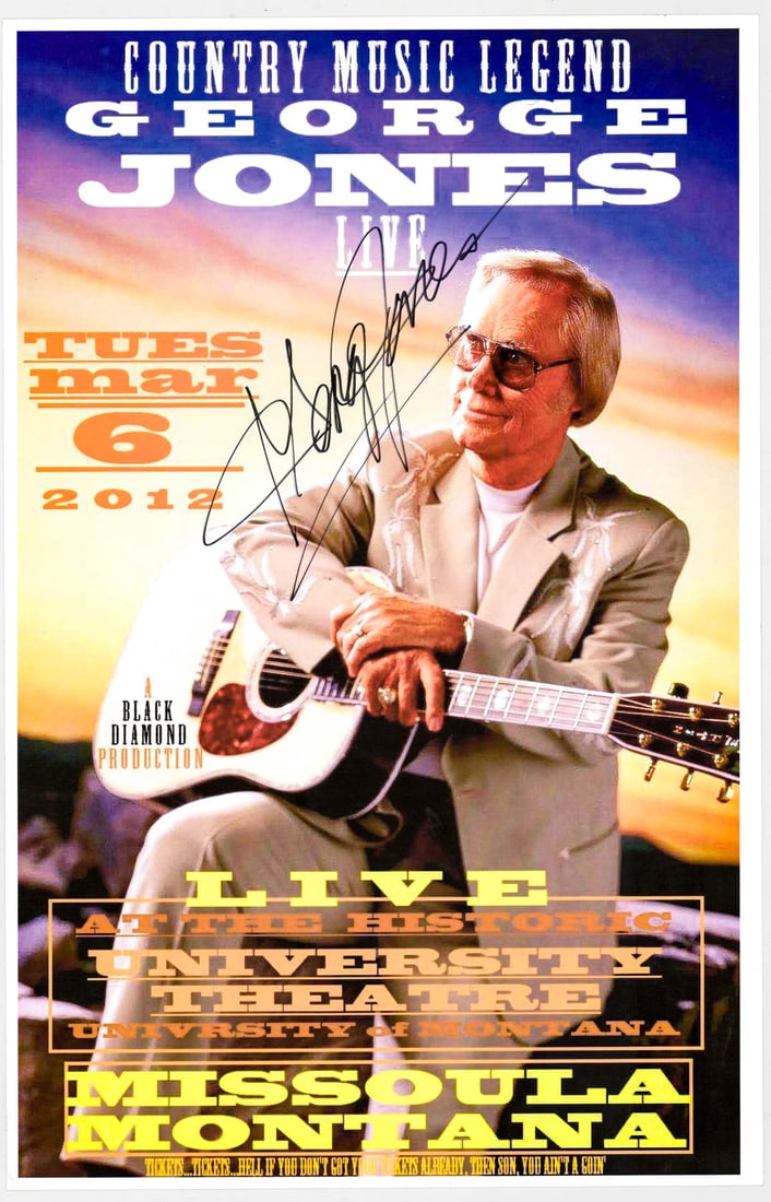 George Jones SIGNED 16.75X11.75IN 2012 Poster (1 of 3)