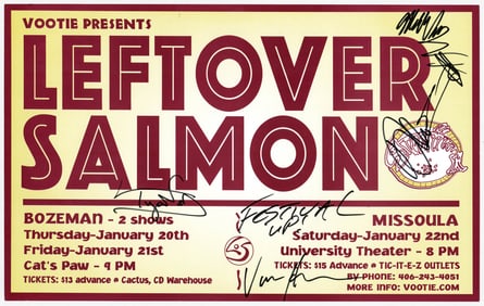 Leftover Salmon BAND SIGNED 10x16 Poster