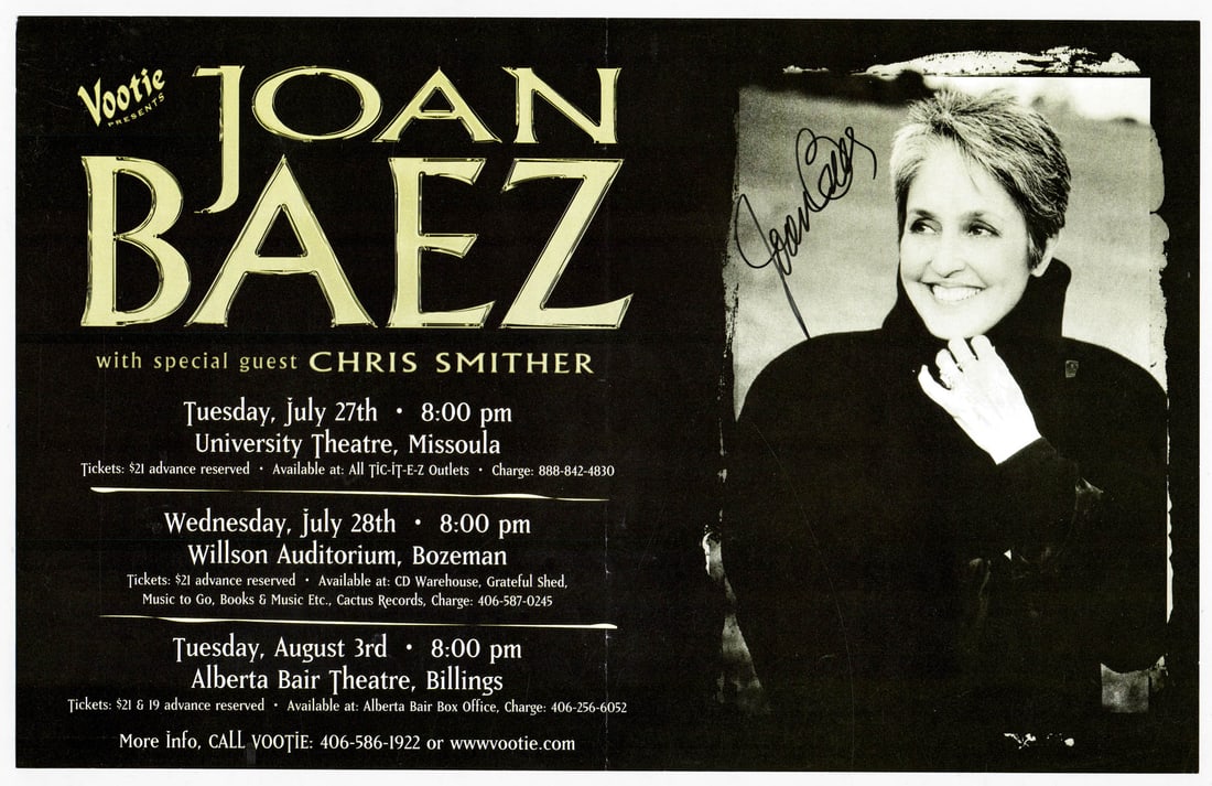 Joan Baez SIGNED 10x16 Poster (1 of 3)
