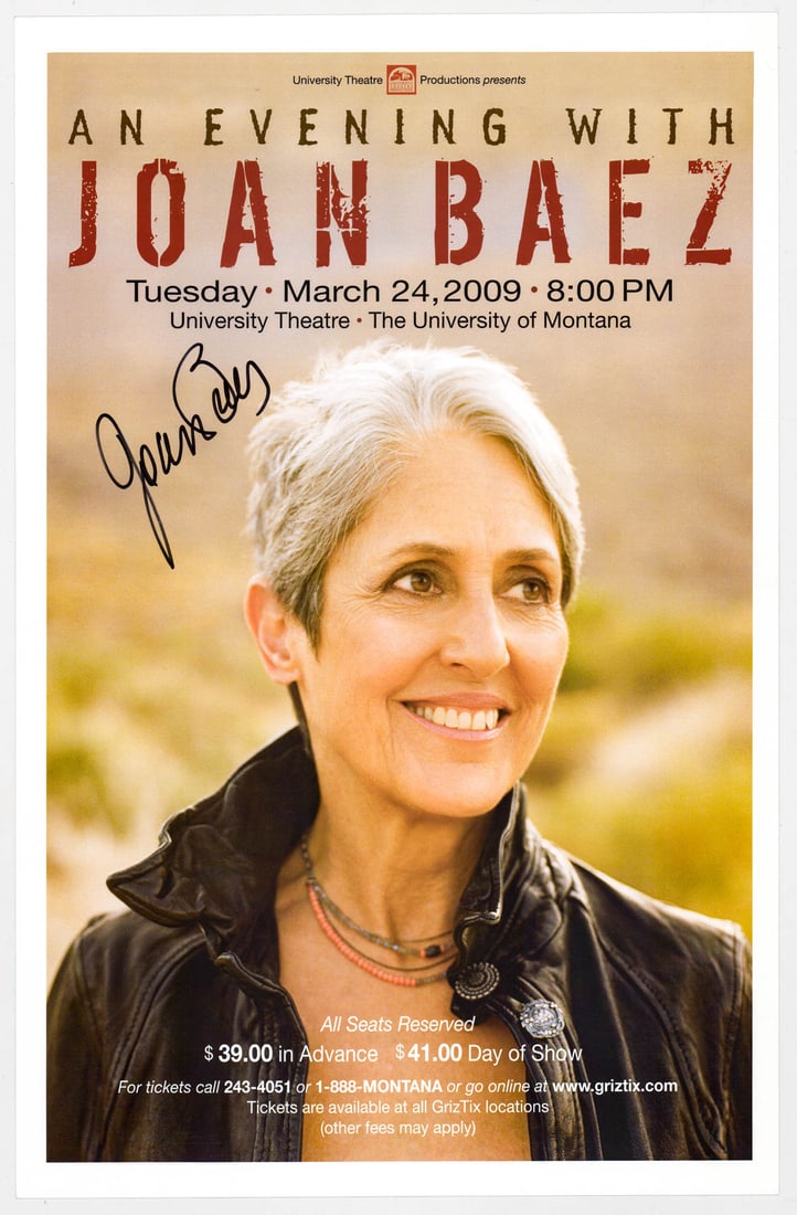 Joan Baez 11x17 SIGNED Poster (1 of 3)