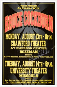 Bruce Cockburn SIGNED 11x17 Poster